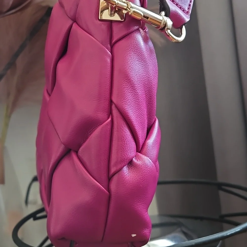 Guess Zalina Fuchsia Quilted Crossbody Bag